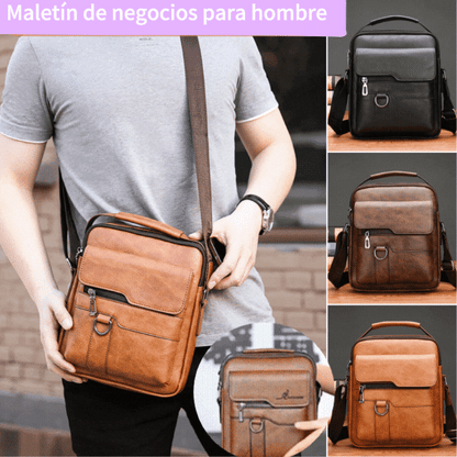 🔥Nueva promoción 50% de descuento 👜 Bolsa moderna y casual de cuero para hombre, gran capacidad