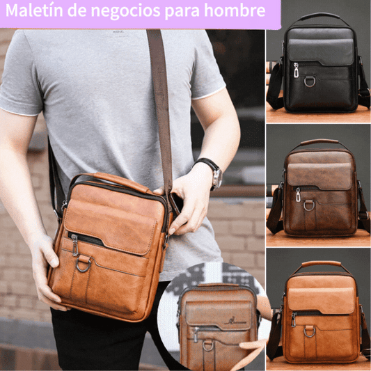 🔥Nueva promoción 50% de descuento 👜 Bolsa moderna y casual de cuero para hombre, gran capacidad