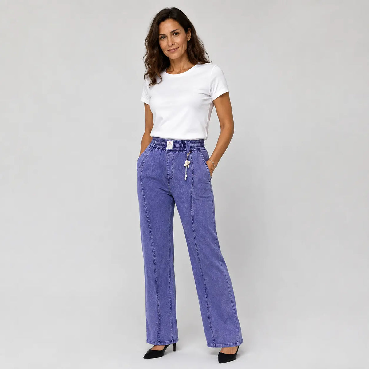 🔥👖【M-4XL】Dámske strečové džínsy s vysokým pásom - štýlové a ležérne