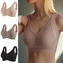 🏆💖Plačilo ob dostavi【4-delni komplet】【40-95 kg】Ženski brezšivni modrček brez kosti❤️Naravni bombaž Tencel, antibakterijski in udoben