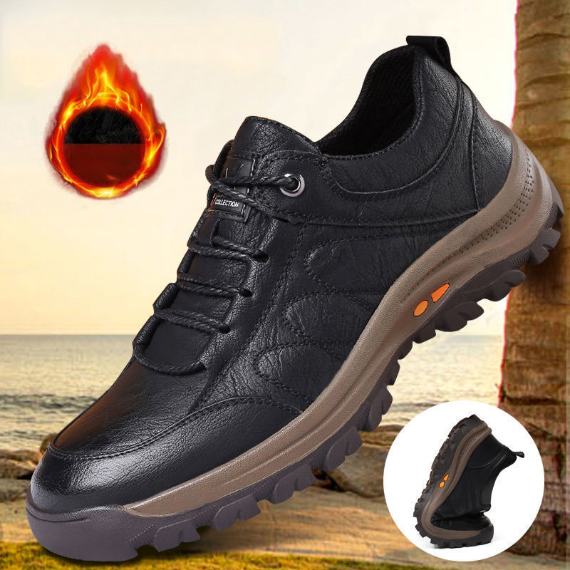 🔥👞 【Zľava 50%✨】Nové pánske kožené topánky na jeseň/zimu, pohodlné a teplé