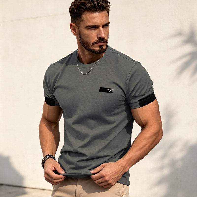 【S-4XL】👕Camiseta de hombre elegante y sencilla a la moda—adecuada para ir al trabajo, practicar deportes y para uso casual.