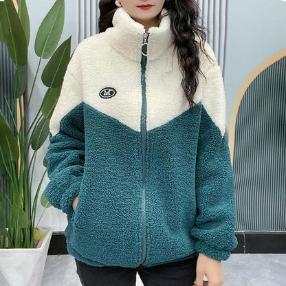 🧡Jesen i zima Novo u ponudi💛🐏【M-4XL】Zimska jakna od flisa, jakna od ojačanog janjećeg pamuka, topla jakna