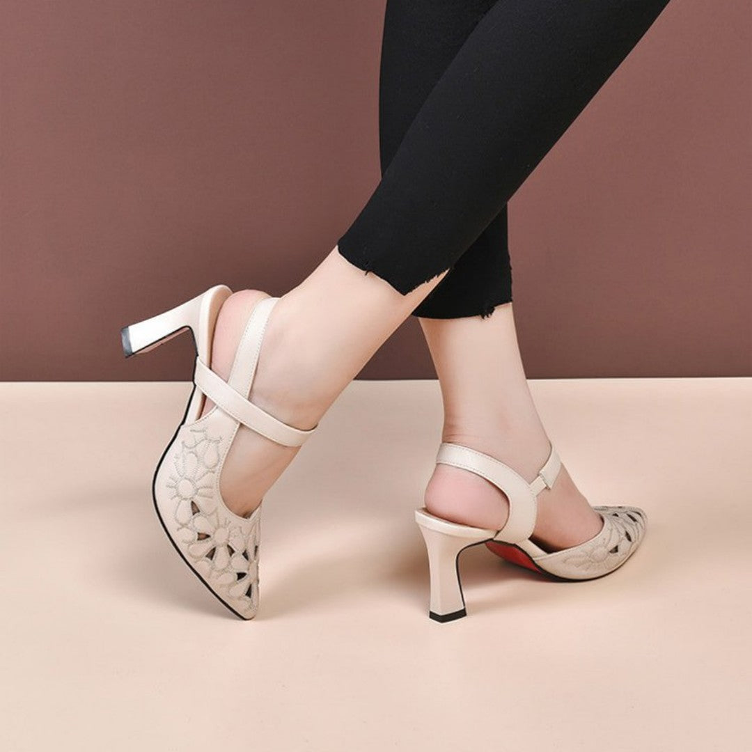 【35-41】2022 Nowa moda oddychające panie puste siatkowe buty na wysokim obcasie dla kobiet-3740111