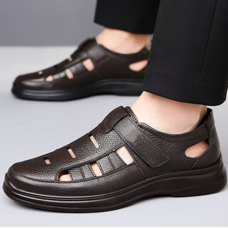Zapatos de verano para hombre de piel auténtica: ¡extremadamente transpirables y cómodos para caminar!👞🌬️