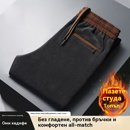 🔥 🔥【50% отстъпка✨】【M-5XL】Мъжки есенно/зимни спортни панталони – универсални, свободна кройка, дебела поларена подплата