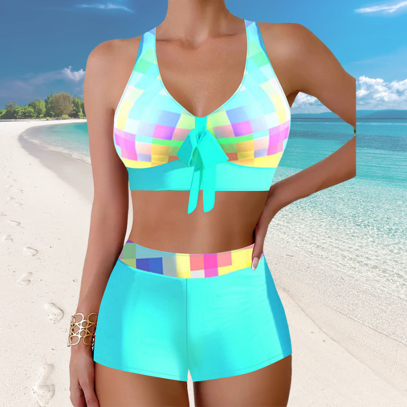 🎁【50% zniżki na jedną sztukę】👙🌴Kostium kąpielowy w nowym stylu z nadrukiem--3707229