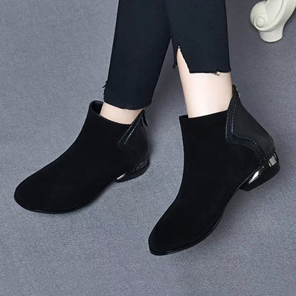 👢🔥【Zimski hit】🔥【 35-41】Jesen/Zima 2025. Nove martin čizme od kašmira i kravlje kože, okrugli vrh i niska peta!