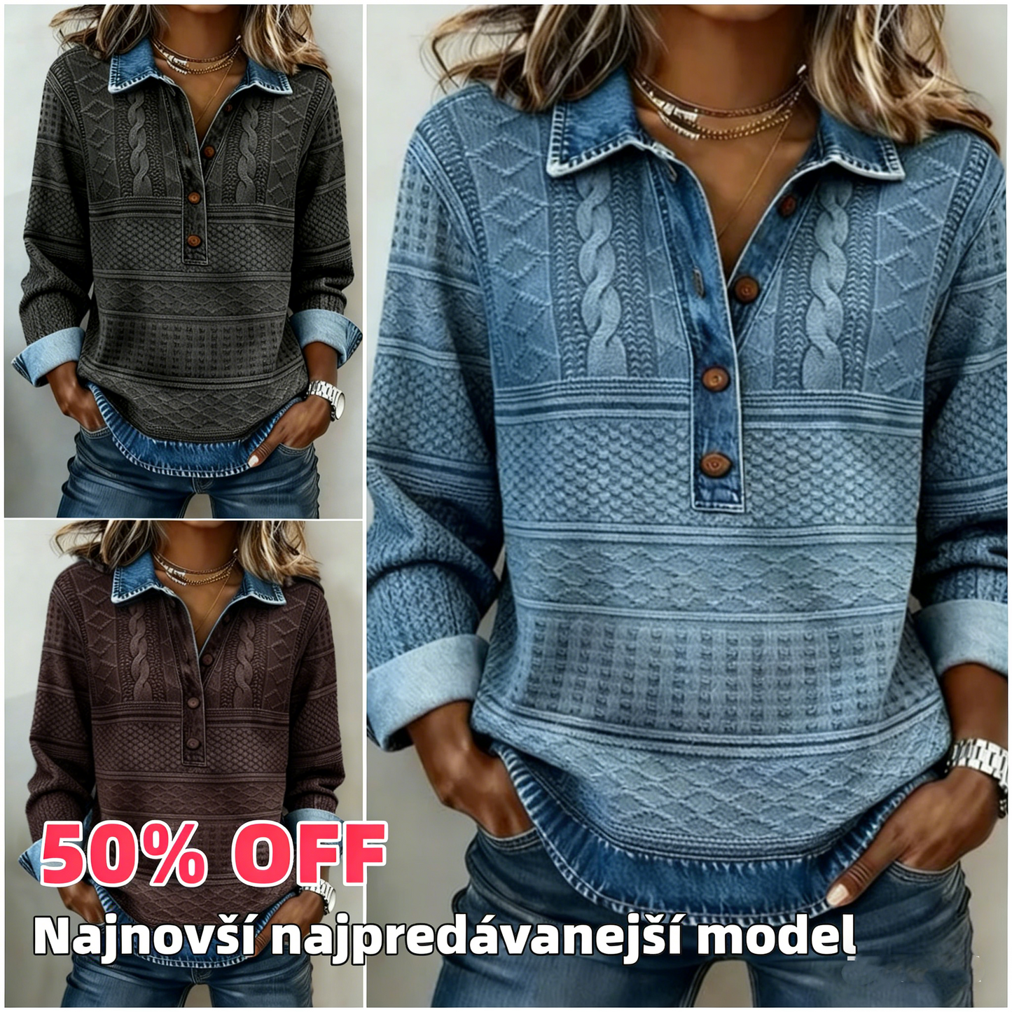 ✨👚🔥【Plaćanje pouzećem】【S-5XL】Nova modna retro traper majica s kapuljačom, visokokvalitetna tkanina, udobna za nošenje