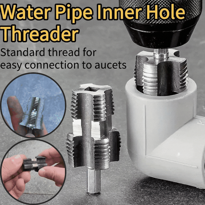 💧【Juego de herramientas para abrir roscas internas + orificios de roscas externas】 Accesorio de Roscado para Tuberías de Agua ✅️Pago contra entrega