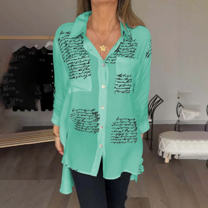 🎁👚【S-5XL】💖2026 nowa modna koszula z nadrukiem na klapach, modna odzież wierzchnia, wygodna i oddychająca