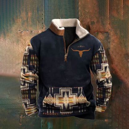 👕🔥【50% ZNIŻKI】【S-5XL】2025 Męski modny, jesienno-zimowy, ciepły sweter z długim rękawem i nadrukiem 3D