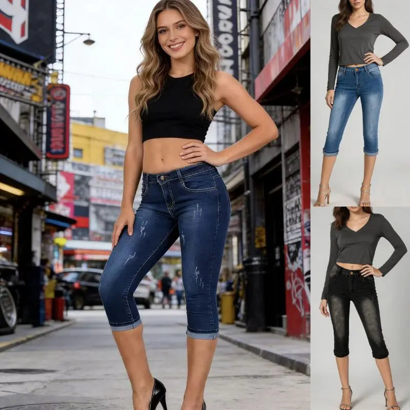 💕👖【40-120kg】 Jeans elásticos de verano que estilizan la figura. ✅️Pago contra entrega