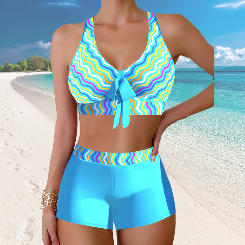 🎁【50% zniżki na jedną sztukę】👙🌴Kostium kąpielowy w nowym stylu z nadrukiem--3707229