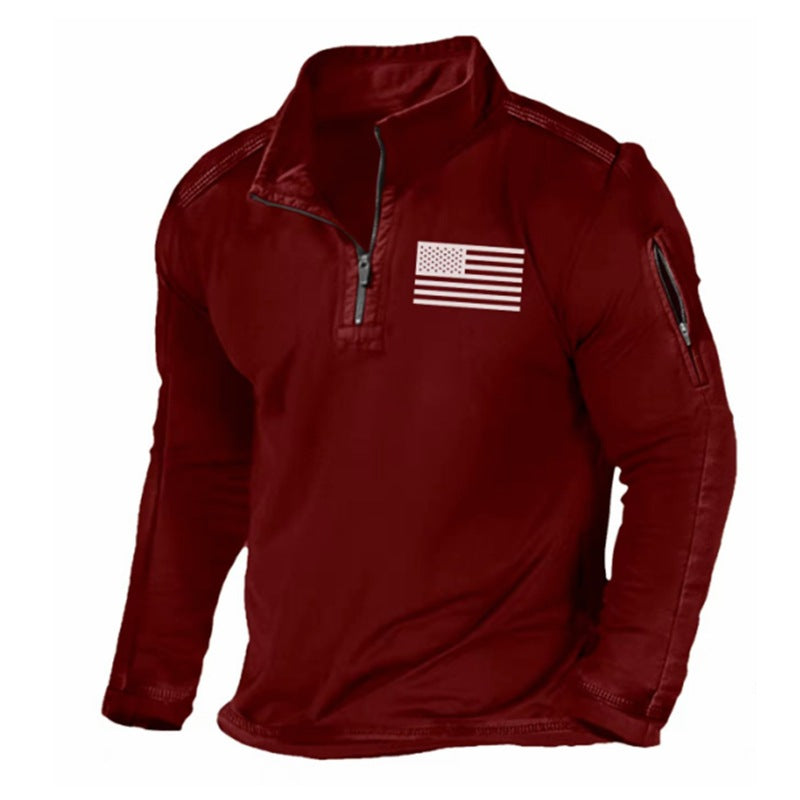 🎉【Sleva brzy končí】 Pánská outdoorová taktická mikina s kapucí, dlouhým rukávem, fleecovou podšívkou, kapsami na zip a polovičním límcem.