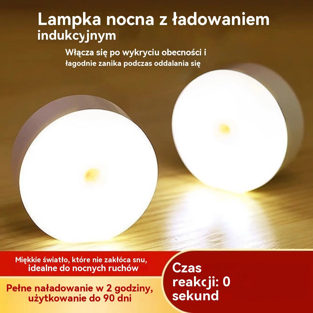 🏡【Kup 3, otrzymaj 3 gratis，6 za 119 zł】💡Inteligentne światło LED wykrywające ruchy ciała człowieka, łatwe do ładowania i praktyczne
