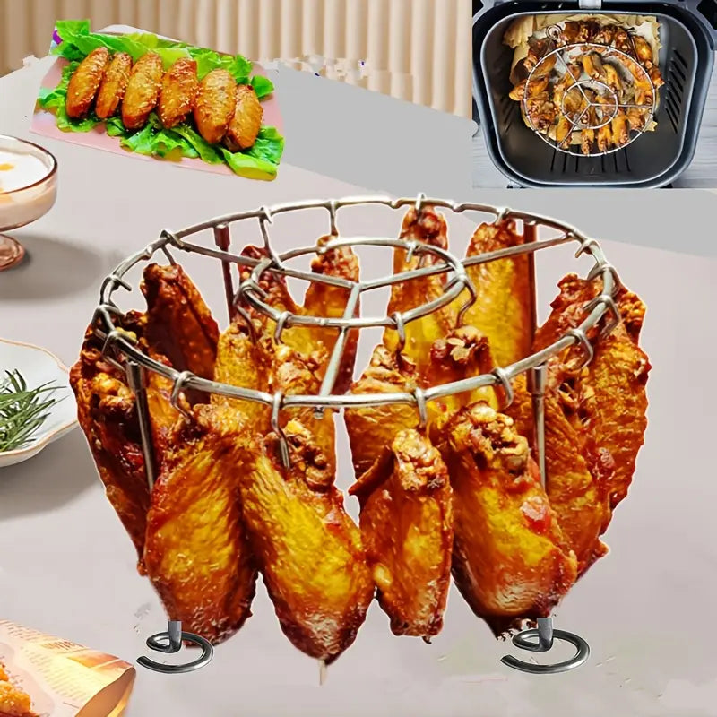 🍢🍖🍗 Grill ze stali nierdzewnej 304, 24 szaszłyki, Beztłuszczowa frytkownica