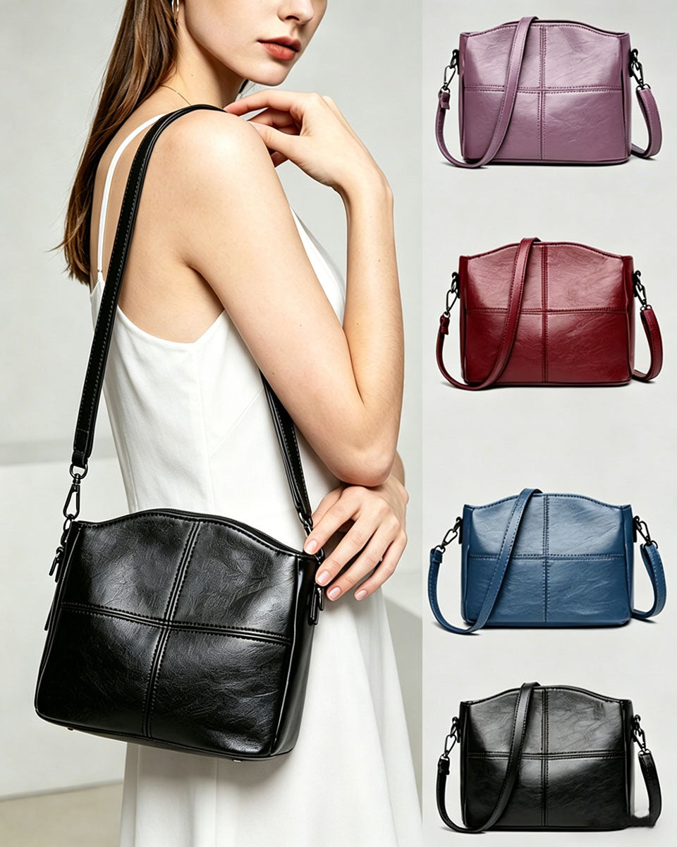 🔥👜👜 Bolso de hombro de cuero genuino de nuevo estilo, retro hecho a mano, moderno y versátil.