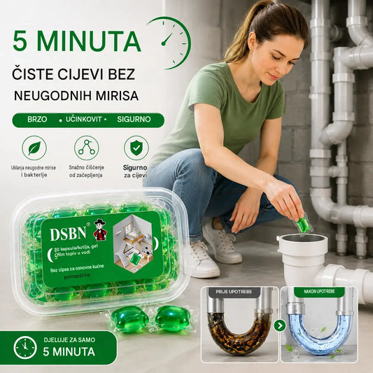 🔥【2 kutije, ukupno 100 kapsula】🏠💧 Perlice za dezodoriranje odvoda – ne oštećuju cijevi, brzo uklanjaju neugodne mirise