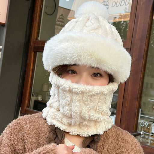 🔥🐏 Nowa, pogrubiona i pluszowa czapka i szalik, wiatroszczelna i odporna na zimno