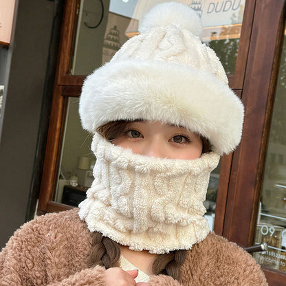 🔥🐏 Nowa, pogrubiona i pluszowa czapka i szalik, wiatroszczelna i odporna na zimno