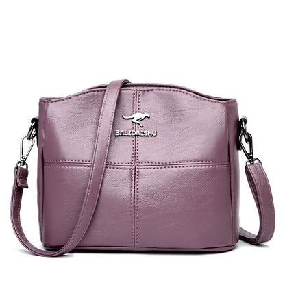 🔥👜👜 Nová kabelka cez rameno z pravej kože, ručne vyrobená v retro štýle, moderná a všestranná.