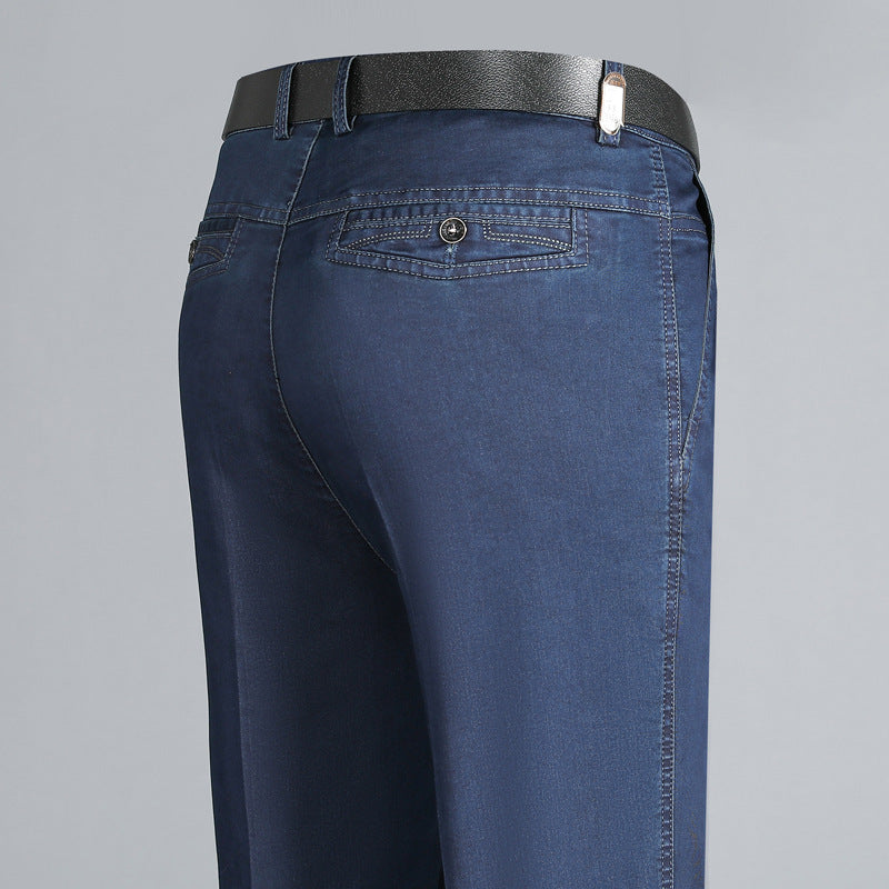 👖👖【Letnia gorąca wyprzedaż】🔥【55-110KG】2025 Letnie nowe męskie dżinsy w dużym rozmiarze z wysokim stanem, lekka tkanina, szczególnie oddychające i wygodne