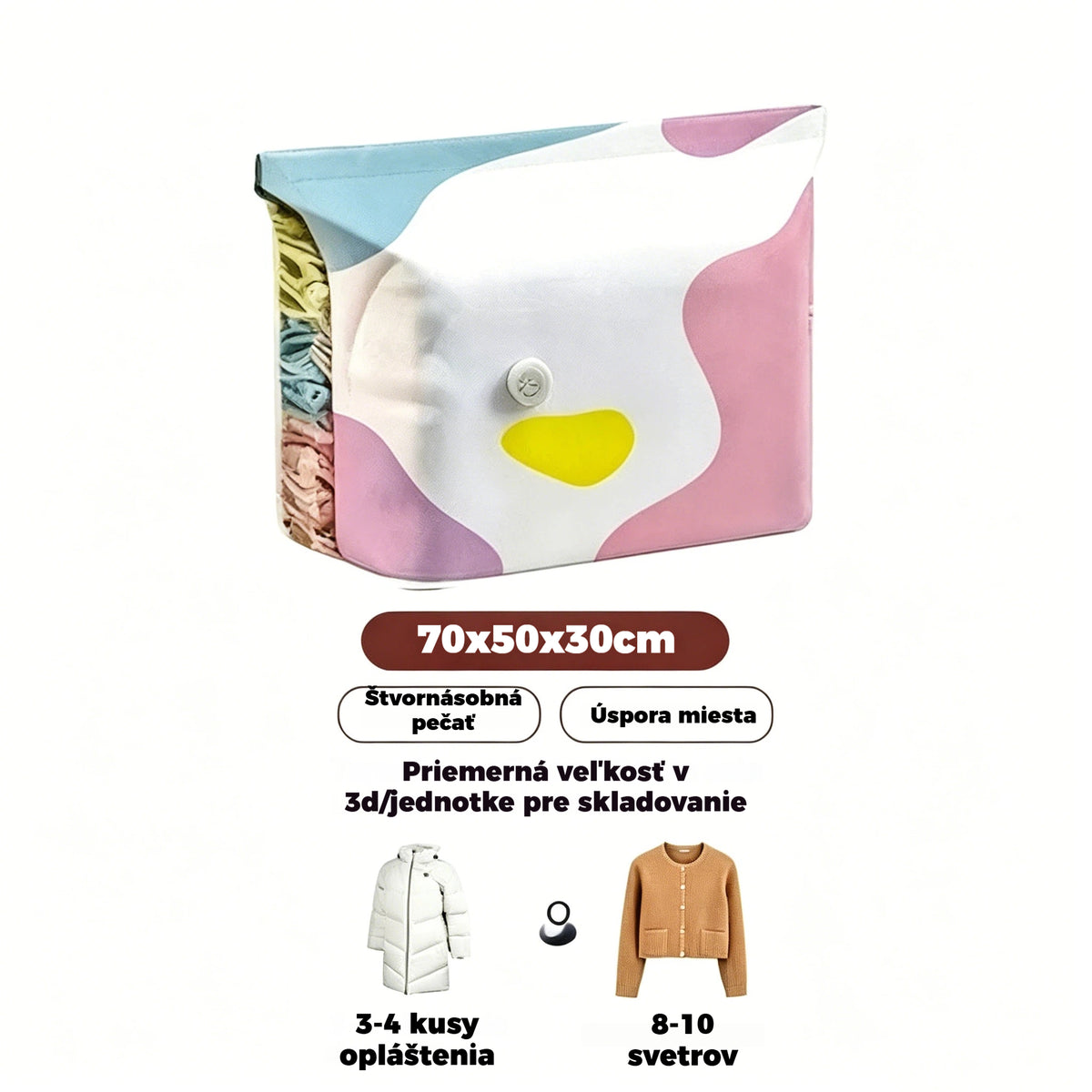 🧳【5-dielna sada】💨 Vákuové úložné vrecká: Nie je potrebné žiadne vzduchové čerpadlo, sú nepriepustné a vzduchotesné