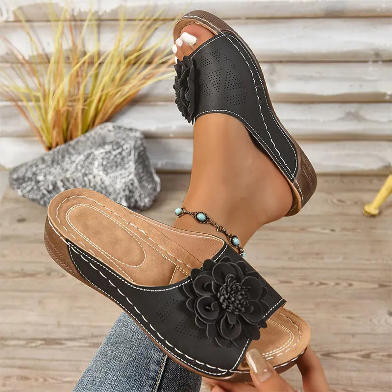 Pantuflas de plataforma con puntera descubierta, Colección Verano 2026: Estilo, comodidad y suela antideslizante (Tallas 36-43)