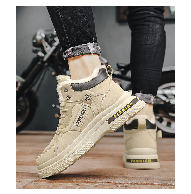 📢Nowości na jesień i zimę💥👞【39–44】2025 Nowe męskie buty na jesień i zimę z grubego aksamitu, ciepłe, Martin