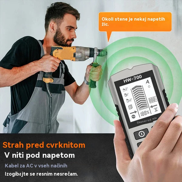 🔍🌟2-v-1 detektor za stene – Izognite se skritim kablom in cevem!