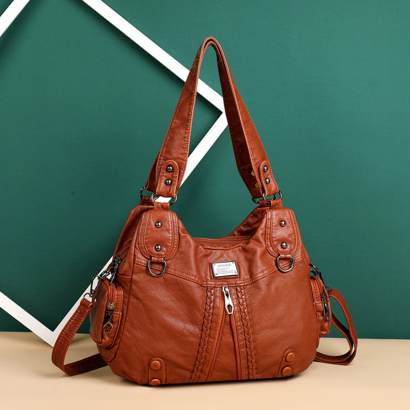 🔥👜Nowość na rok 2026, duża pojemność, praktyczna i stylowa, miękka skórzana torba na ramię.