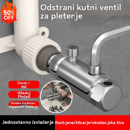 🔥🌟【Kupite 1, dobijte 1 gratis】Alat za vađenje slomljenog navoja za kutnu slavinu, univerzalna slavina