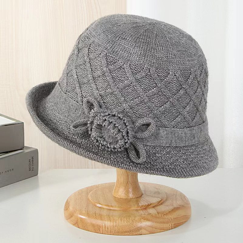 👒💃2025 nowa, jesienno-zimowa, modna, ciepła czapka z wywijanym brzegiem-3907669
