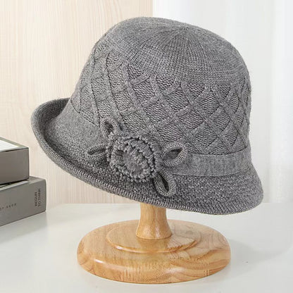 👒💃2025 nowa, jesienno-zimowa, modna, ciepła czapka z wywijanym brzegiem-3907669