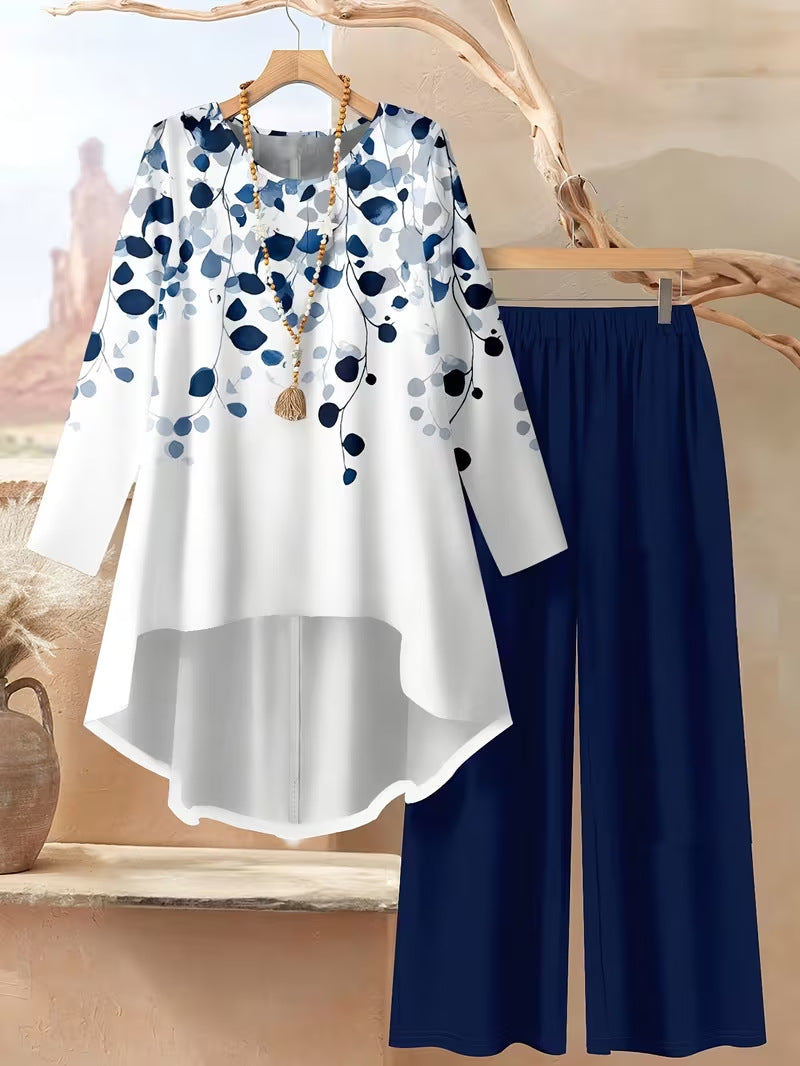 ⏳Oferta ograniczona czasowo⏰【50-120 kg】👚Damski luźny garnitur w groszki, swobodny, swobodny