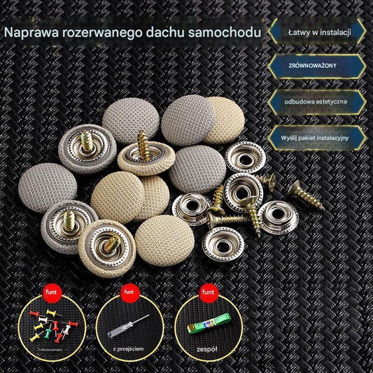 🔥 【30% ZNIŻKI】 Pokrycie dachu samochodu odpada. Napraw klamrę mocującą gwoździe. Modyfikacja i renowacja wnętrza samochodu bez demontażu (zestaw narzędzi montażowych + śrubokręt + ręcznik w zestawie).3860817