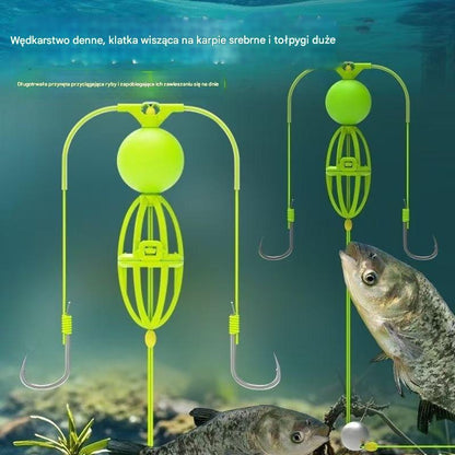 🔥【10 szt.】Klatka na przynętę z podwójnym haczykiem, specjalizująca się w łowieniu dużych ryb