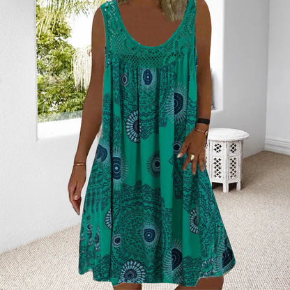 💋👗【40-120 kg】Vestido sin mangas ni tirantes, corte holgado, tallas grandes disponibles ✅️Pago contra entrega