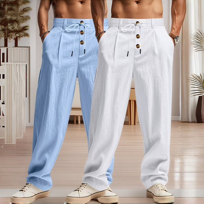 👖👖 ¡Oferta por tiempo limitado al 50% de descuento! Pantalones caseros de hombre de alta calidad, corte entallado y recto, transpirables y cómodos.