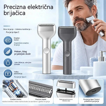 1 komad za 28 🎁 Novo – ponuda u pola cijene 💥⚡ Recite zbogom iritaciji od brijanja! 🧔 Snažan punjivi električni brijač za muškarce.