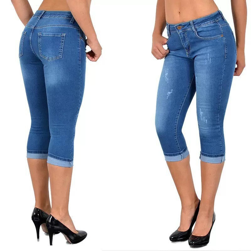 💕👖【40-120kg】 Jeans elásticos de verano que estilizan la figura. ✅️Pago contra entrega