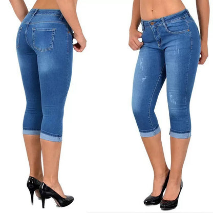 💕👖【40-120kg】 Jeans elásticos de verano que estilizan la figura. ✅️Pago contra entrega