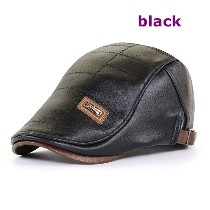🧢🔥【Kupte jeden, druhý dostanete zdarma】Nový vysoce kvalitní kožený baret na podzim a zimu v retro stylu