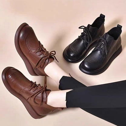 🔥【35-40】 2024 nowe damskie skórzane buty w dużych rozmiarach 3906736