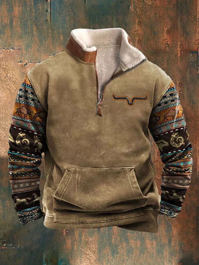 👕【S-4XL]2024 Męski modny, jesienno-zimowy, ciepły sweter z długim rękawem i nadrukiem 3D-3773911