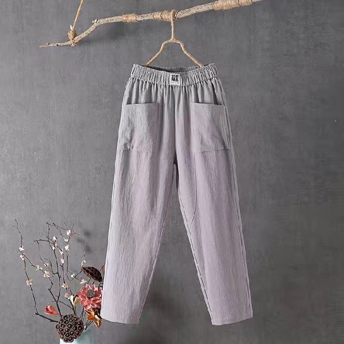 【M-4XL】2024 Damskie spodnie z szerokimi nogawkami Wygodne spodnie na co dzień-3726344