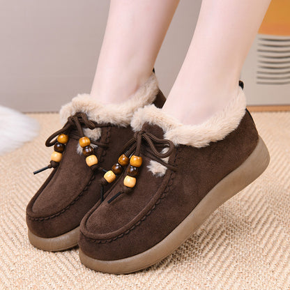 🏆💖【Размери 36-41】Нови дамски топли мокасини с вълнена подплата, изящни, красиви, висококачествени