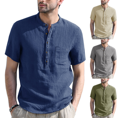 🌿50% de descuento🔥 Nuevas camisas de algodón y lino para hombre en tallas grandes ✅️Pago contra entrega