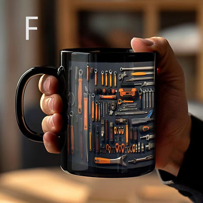 🔥☕【Zadnji dan! 50% popusta】💥Nova keramička šalica s dizajnom alatnog stroja